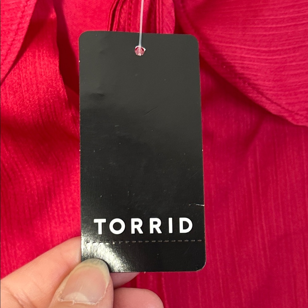 torrid Red Off-Shoulder Ruffle Tank Top - Picture 3 of 12